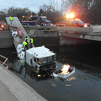 Semi in the Huron